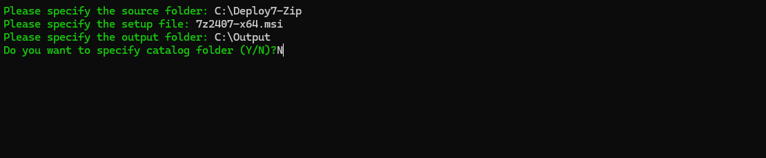 Generated .intunewin file in output folder